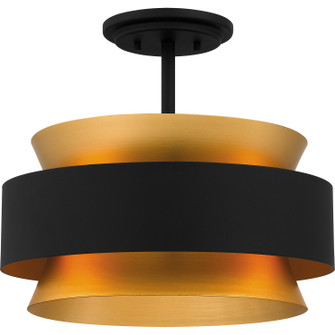 Quoizel Semi-Flush Mount Three Light Semi Flush Mount in Earth Black (10|QSF5570EK)