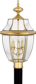 Newbury Three Light Outdoor Post Lantern in Polished Brass (10|NY9043B) Newbury Three Light Outdoor Post Lantern in Polished Brass (10|NY9043B)