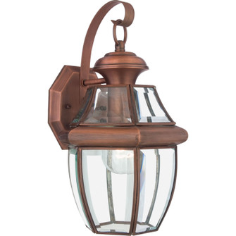 Newbury One Light Outdoor Wall Lantern in Aged Copper (10|NY8316AC)