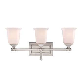 Nicholas Three Light Bath Fixture in Brushed Nickel (10|NL8603BN)