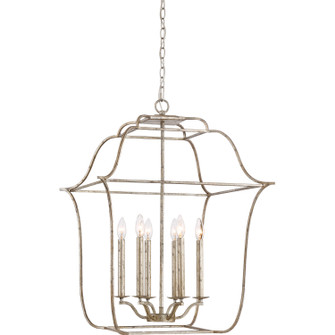 Gallery Six Light Foyer Pendant in Century Silver Leaf (10|GLY5206CS) Gallery Six Light Foyer Pendant in Century Silver Leaf (10|GLY5206CS)