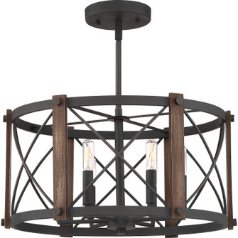 Baron Six Light Semi-Flush Mount in Marcado Black (10|BRO1720MK)