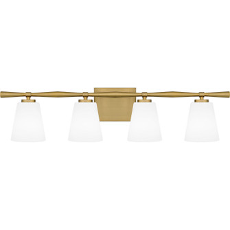 Brindley Four Light Bath in Aged Brass (10|BID8631AB)