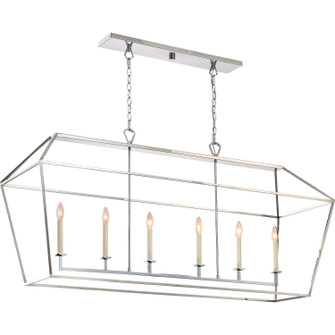 Aviary Six Light Island Chandelier in Polished Nickel (10|AVY654PK)