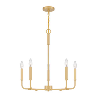 Abner Five Light Chandelier in Aged Brass (10|ABR5024AB)