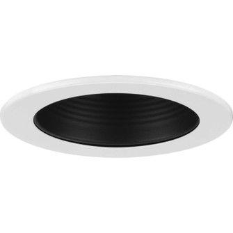 4In Recessed One Light Step Baffle Trim in Black (54|P804000031)