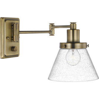 Hinton One Light Swing Arm Wall Lamp in Vintage Brass (54|P710084163)