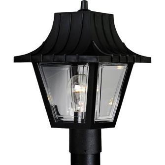 Mansard One Light Post Lantern in Textured Black (54|P541431)