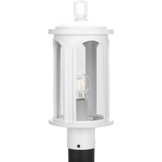 Gables One Light Outdoor Post Mount in Satin White (54|P540033028)
