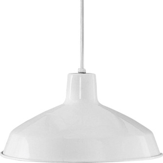 Metal Shade Pendant One Light Pendant in White (54|P509430)