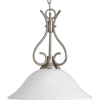 Alabaster Glass One Light Pendant in Brushed Nickel (54|P509109)