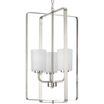 League Three Light Foyer Pendant in Brushed Nickel (54|P500342009)