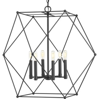 Spatial Six Light Pendant in Black (54|P500084031)