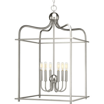 Assembly Hall Six Light Foyer Pendant in Brushed Nickel (54|P500037009)