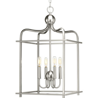 Assembly Hall Four Light Foyer Pendant in Brushed Nickel (54|P500036009)