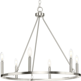 Gilliam Six Light Chandelier in Brushed Nickel (54|P400313009)