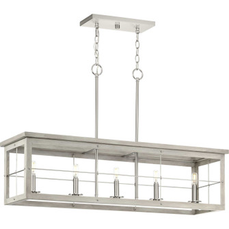 Hedgerow Five Light Island Pendant in Brushed Nickel (54|P400254009)