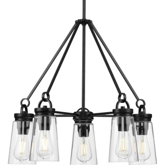 Stockbrace Five Light Chandelier in Matte Black (54|P400243031)