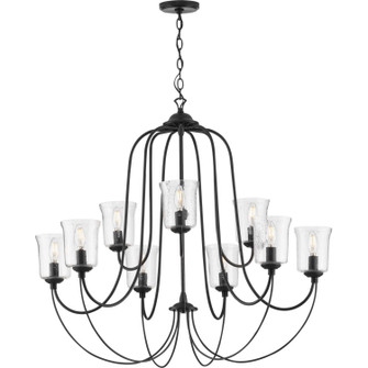 Bowman Nine Light Chandelier in Black (54|P400196031)