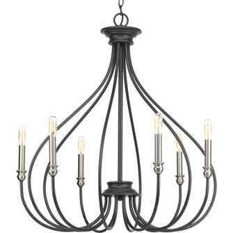 Whisp Six Light Chandelier in Graphite (54|P400030143)