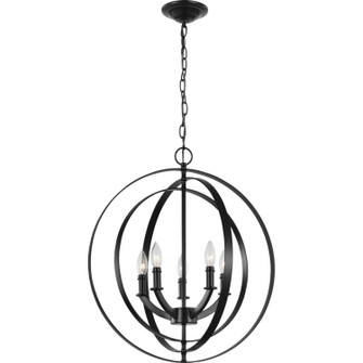 Equinox Five Light Pendant in Black (54|P384131)