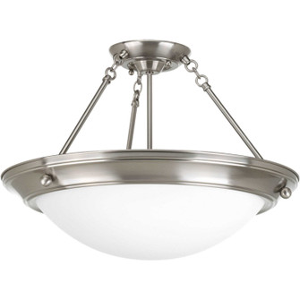 Eclipse Three Light Semi-Flush Mount in Brushed Nickel (54|P356909)