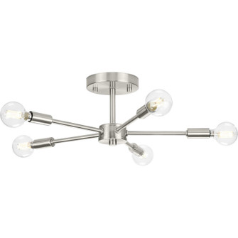 Delayne Five Light Semi-Flush Mount in Brushed Nickel (54|P350219009)