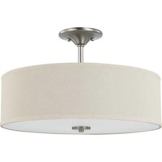 Inspire Three Light Semi Flush Mount in Brushed Nickel (54|P350168009)