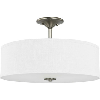 Inspire Three Light Semi Flush Mount in Brushed Nickel (54|P350167009)