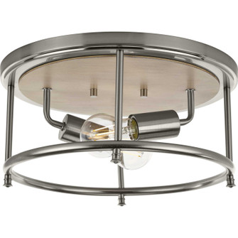 Durrell Two Light Flush Mount in Brushed Nickel (54|P350151009)