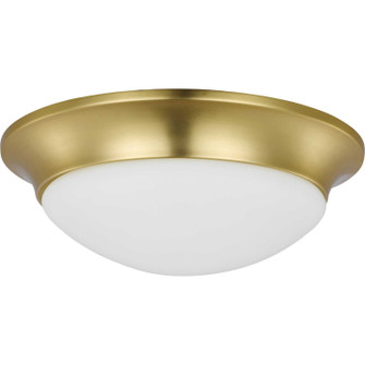 Etched Opal Dome Two Light Flush Mount in Satin Brass (54|P350147012)