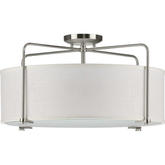 Kempsey Three Light Semi Flush Convertible in Brushed Nickel (54|P350110009)