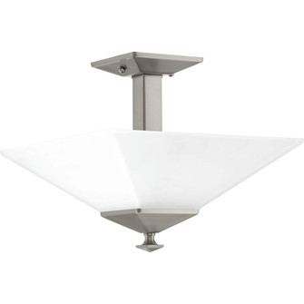 Clifton Heights Two Light Semi Flush Mount in Brushed Nickel (54|P350107009)