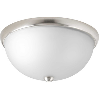Etched Glass Dome Two Light Flush Mount in Brushed Nickel (54|P350044009)