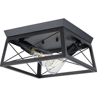 Briarwood Two Light Flush Mount in Textured Black (54|P350039031)