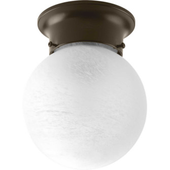 Globe - Alabaster One Light Flush Mount in Antique Bronze (54|P340120)