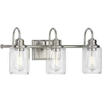Aiken Three Light Bath Bracket in Brushed Nickel (54|P300322009)