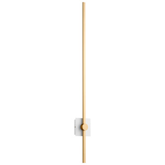 Zora LED Wall Sconce in White W/ Industrial Brass (440|352650)