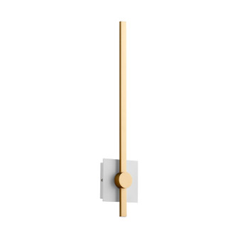 Zora LED Wall Sconce in White W/ Industrial Brass (440|350650)