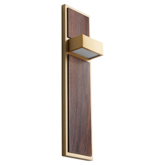 Guapo LED Wall Sconce in Aged Brass W/ Walnut (440|340140)