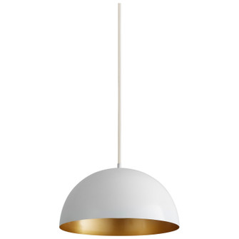 Lucci LED Pendant in White W/ Industrial Brass (440|320650)