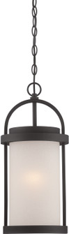 Willis LED Outdoor Hanging Lantern in Textured Black / Antique White Glass (72|62655)