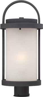 Willis LED Outdoor Post Mount in Textured Black / Antique White Glass (72|62654)