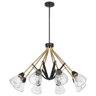 Starlight Eight Light Chandelier in Matte Black / Natural Brass (72|607686)