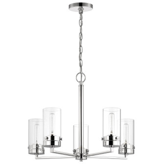 Intersection Five Light Chandelier in Polished Nickel (72|607635)