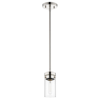 Intersection One Light Mini Pendant in Polished Nickel (72|607629)