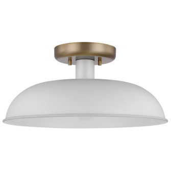 Colony One Light Flush Mount in Matte White / Burnished Brass (72|607490)