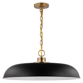 Colony One Light Pendant in Matte Black / Burnished Brass (72|607487)