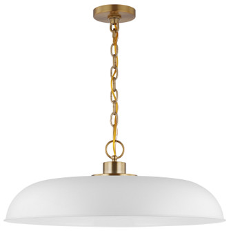 Colony One Light Pendant in Matte White / Burnished Brass (72|607486)