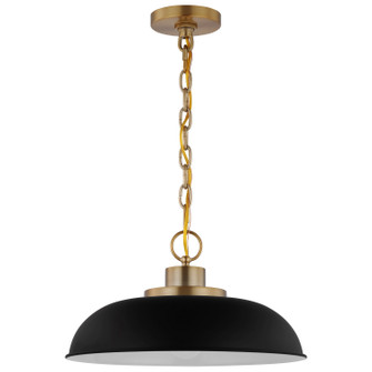 Colony One Light Pendant in Matte Black / Burnished Brass (72|607481)